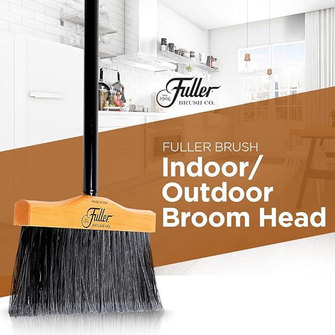 Fuller Brush 10-Inch Upright Maple Wood Broom Head – Indoor and Outdoor Cleaning Head for Hard Surfaces Including Tile, Concrete, Garage Floors, Workshops, Basements, and Commercial Spaces - NeatNest