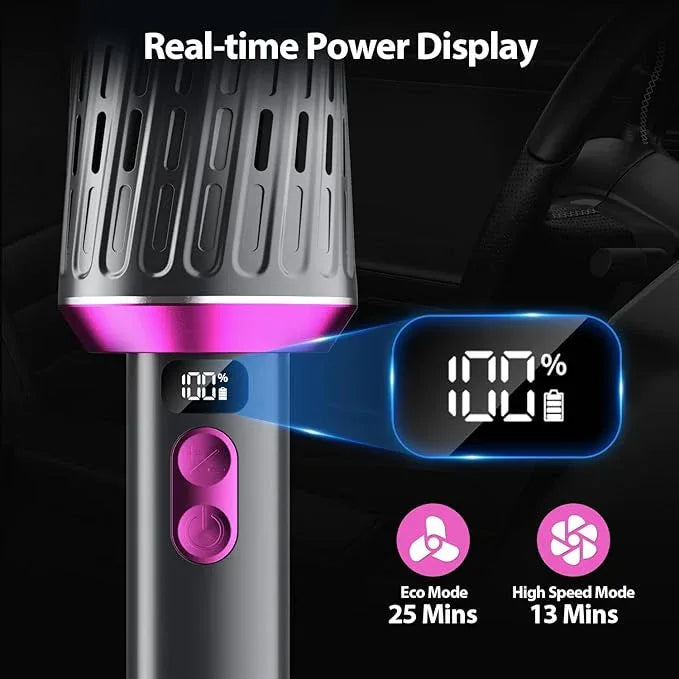 Handheld Vacuum Cordless Car Vacuum Cleaner Powerful Suction Car Vacuum Lightweight Portable Rechargeable Hand Held Vacuum Cleaner One-Touch Empty with HEPA Filter (Violet) - NeatNest