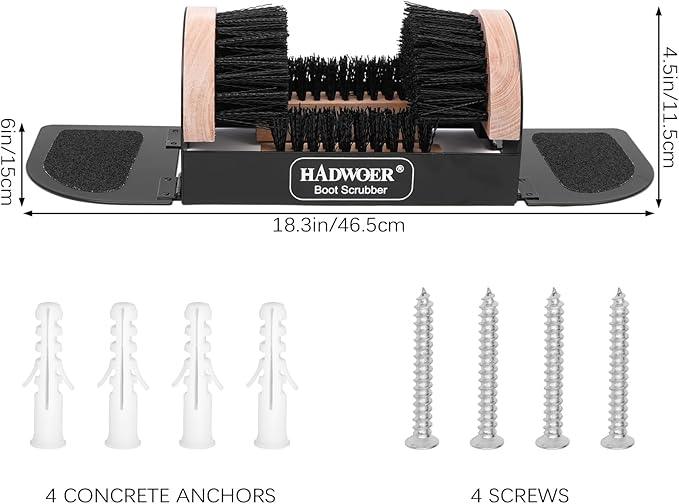 Hadwoer Boot Brush Scraper Outdoor – Heavy Duty Boot Scrubber & Shoe Cleaner Brush with Sturdy Bristles – Resistant Boot Cleaner for Mud, Dirt & Snow – Durable Outdoor Boot Scrapers with Brushes - NeatNest