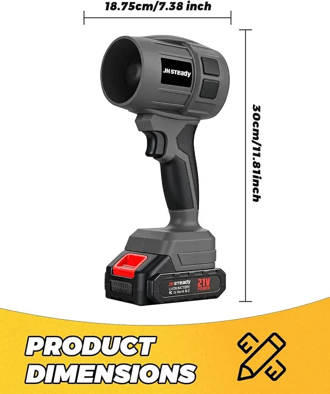 21V Cordless Handheld Leaf Blower - Variable Speed, 30000RPM Powerful Handheld Blower with Rechargeable Battery, Protective Gear for Home, Backyard, Driveway & Snow Removal - NeatNest