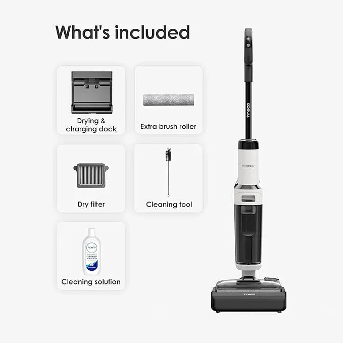 Tineco Floor ONE Stretch S6 Cordless Wet Dry Vacuum Cleaner, 180°Lay-Flat Smart Vacuum Mop, 40 Minutes Long Runtime 158℉ Flashdry Self-Cleaning, Dual-Sided Edge Cleaning Lightweight Floor Cleaner - NeatNest