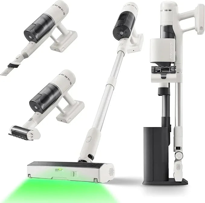 roborock H60 Hub Cordless Stick Vacuum Cleaner with Auto-Empty Dock, 115AW Suction for Carpets and Hard Floors, Vacuum Cleaners with 60-Min Runtime, Anti-Tangle Brush, 140° Green LED Dust Detection - NeatNest
