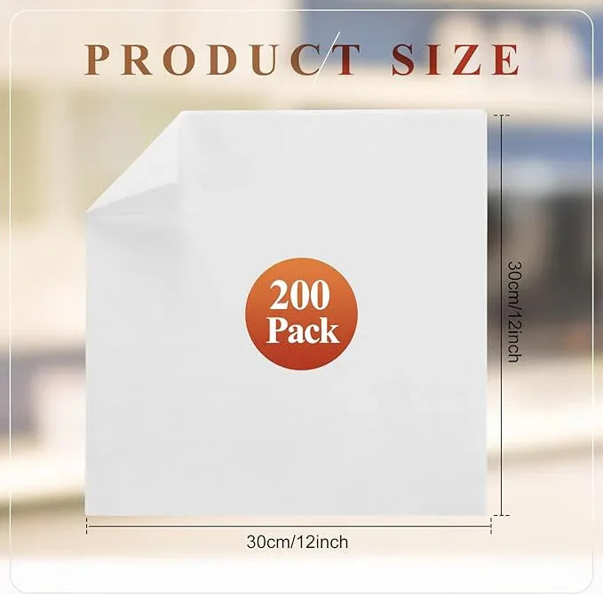 Tranqun 200 Pcs Disposable Microfiber Cleaning Cloth Bulk 12 x 12 Inch Lint Free Cloths Non Abrasive Window Wipes High Absorbent Microfiber Cleaning Rag for Household Kitchen Car Window - NeatNest