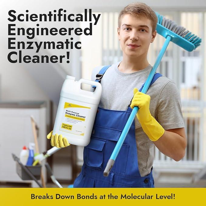 NORTHWEST ENTERPRISES Multi-Purpose Enzyme Cleaner - Household and Commercial Enzyme Cleaner, Fresh Lemon Scent (1 Gallon) - NeatNest