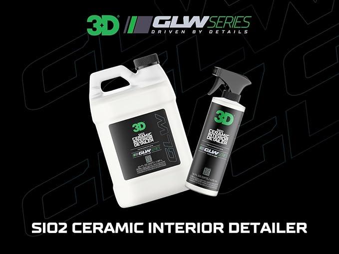 3D SiO2 Interior Detailer, GLW Series | Ultimate Deep Cleaning | Ultra Ceramic Protectant |Safe on Leather, Vinyl, Plastic & More | Removes Dust, Dirt, Grease | DIY Car Detailing | 64 oz - NeatNest