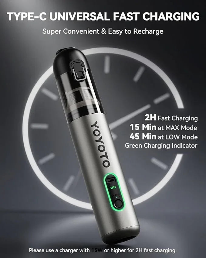 Car Vacuum, Handheld Vacuum Cordless with 21000Pa Powerful Suction & 3 Modes, 4-in-1 Portable Hand Held Mini Vacuum Cleaner Rechargeable, Ultra Light for Car Home Office (Silver) - NeatNest