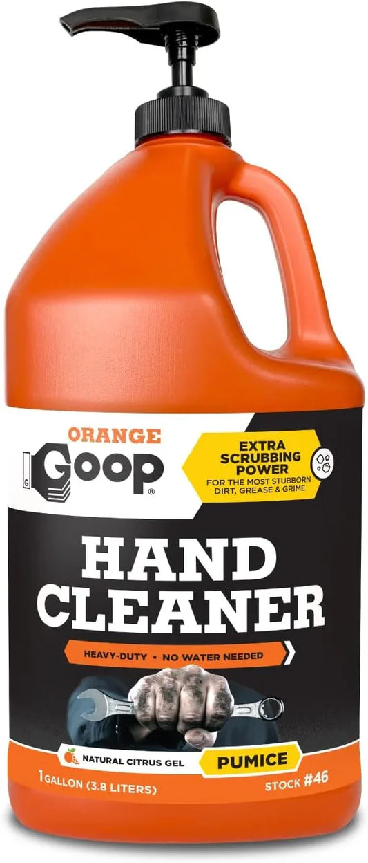 GOOP Orange Liquid with Pumice Multi-Purpose Waterless Hand Cleaner - 1 Gallon Pump Bottle - NeatNest