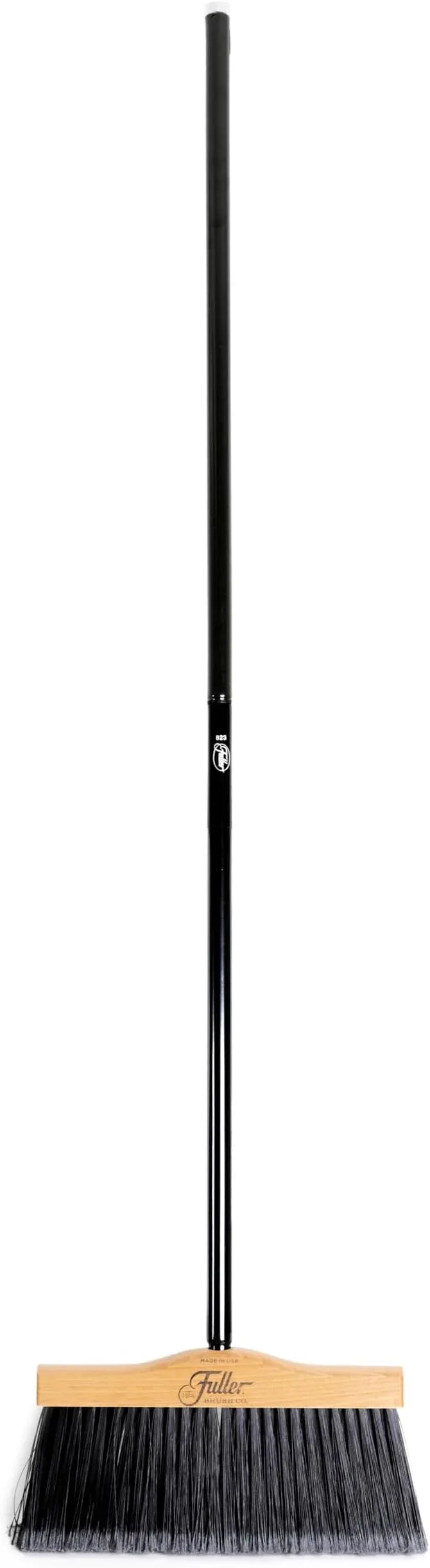 Fuller Brush 12-Inch Maple Wood Broom with 2 Piece Black Steel Threaded Handle for Indoor and Outdoor Cleaning on Hard Floors, Tile, Concrete, and Garage Surfaces - NeatNest