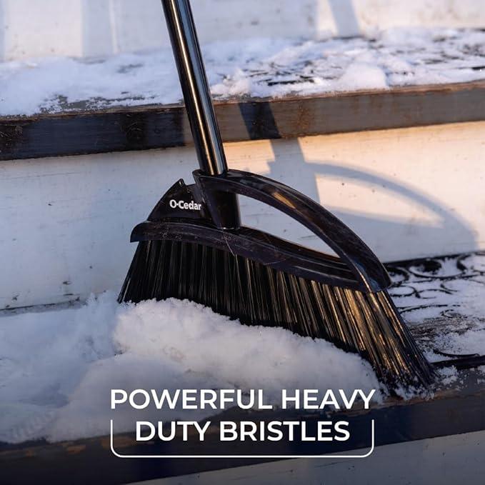O-Cedar Indoor & Outdoor Strong Sweep Broom & Brush Bundle | Heavy Duty Bristles Remove 99% of Dust & Dirt in One Sweep | Step-On Dust Pan | Safe for Hardwoods, Powerful on Outdoor Debris - NeatNest
