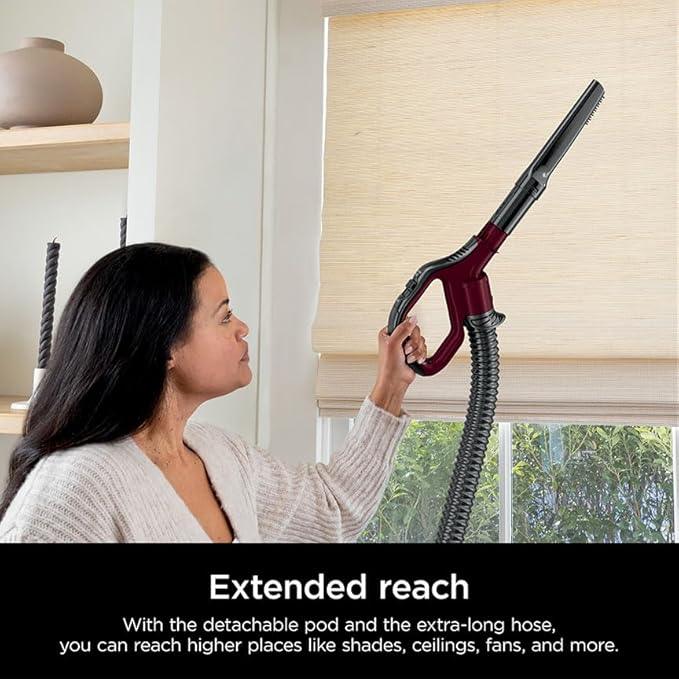 Shark DETECT Lift-Away Corded Upright Vacuum with Detect Technology, Self-Cleaning Brushroll for No Hair Wrap, Anti-Allergen Complete Seal, and Odor Neutralizer Technology, Burgundy, LA492 - NeatNest
