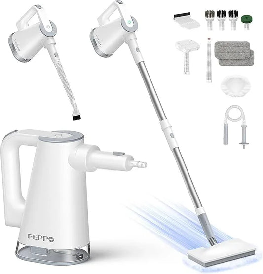 FEPPO Steam Mop & Detachable Handheld Steam Cleaner for Home and Floor Cleaning, 15s Heat-Up, 230°F Floor Steamer for Deep Cleaning with Multi-purpose Attachments Hardwood Floors, Tile,Grout,Furniture - NeatNest
