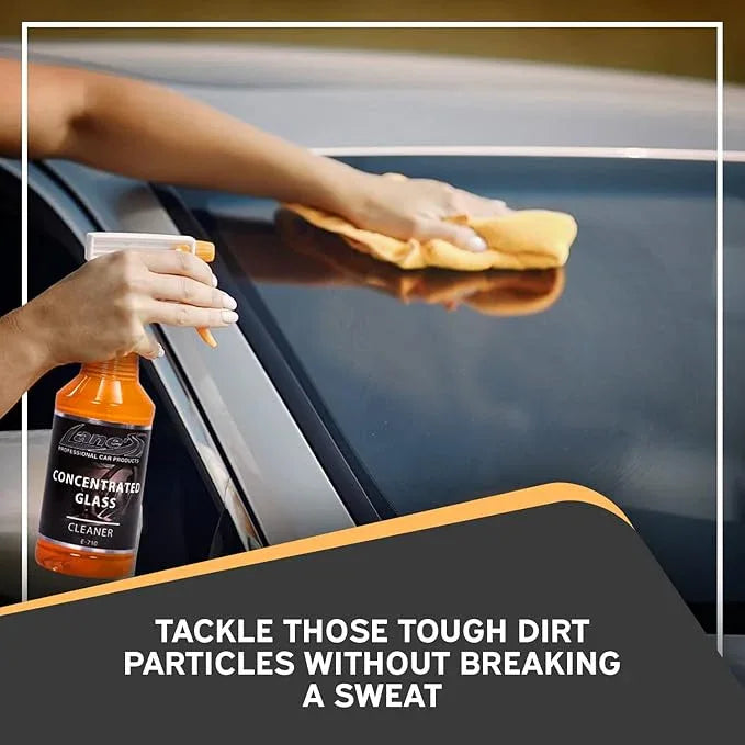 LANE'S Concentrated Auto Glass Cleaner | Tint-Safe Car Windshield, Window Cleaner | Removes Automotive Smoke Film, Fingerprints, & Smudges | Streak-Free, Safe for All Glasses | 128oz, 2 Pack - NeatNest