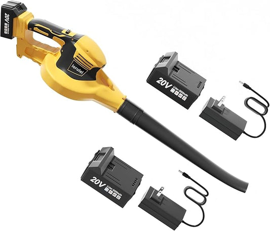 Deluxe Lorulei Cordless Leaf Blower，New Upgrad 20V Electric Cordless Blower, 2 Batteries & 2 Fast Chargers Included, High-Power Tool for Lawn, Leaves, Dust & Patio Cleaning