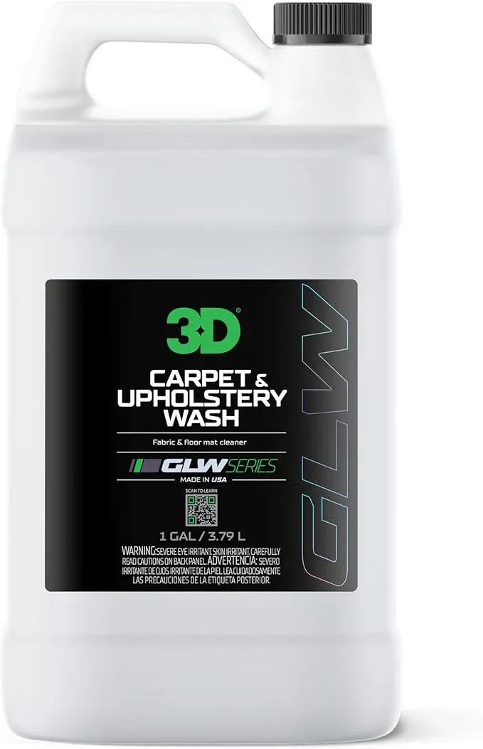 3D GLW Series Carpet & Upholstery Wash – Professional Car Interior Cleaner – Removes Stains, Dirt & Odors – Safe for Fabric, Carpet & Upholstery – Deep Cleaning Auto Detailing Solution – Made in USA - NeatNest