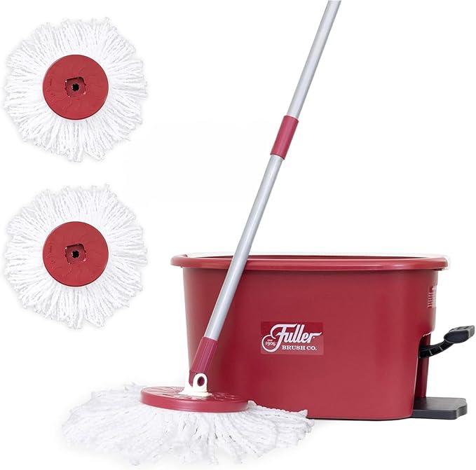 Ruby Red Spin Mop with 2 Extra Mop Heads - NeatNest