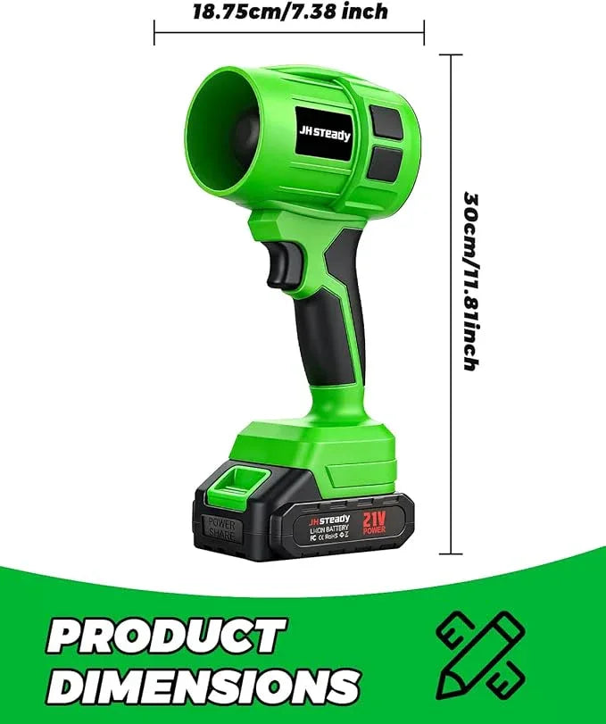 21V Cordless Handheld Leaf Blower - Variable Speed, 30000RPM Powerful Handheld Blower with Rechargeable Battery, Protective Gear for Home, Backyard, Driveway & Snow Removal - NeatNest