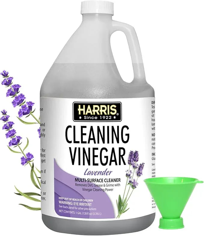 HARRIS Cleaning Vinegar All Purpose Household Surface Cleaner, 128oz (Lavender) with Easy Fill Funnel - NeatNest