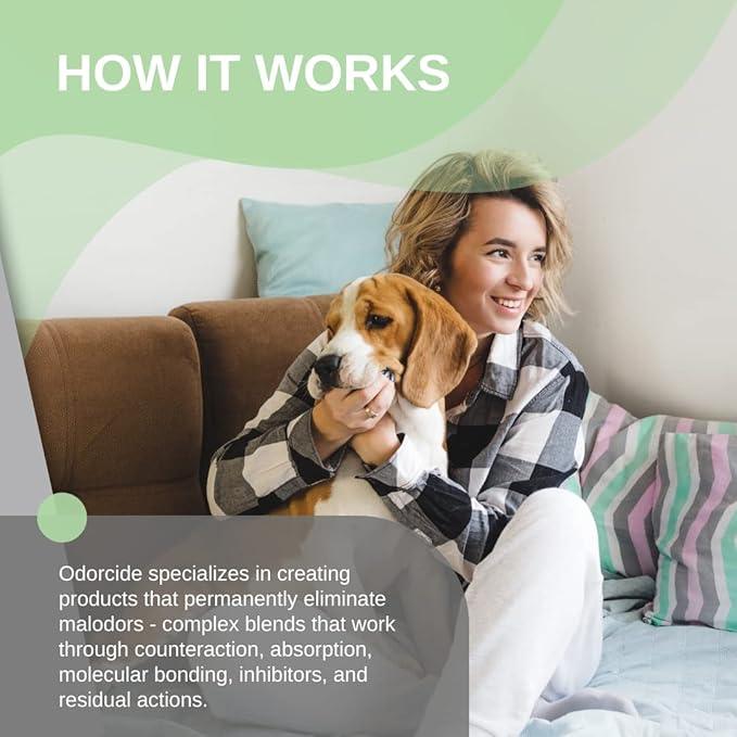 Odorcide Odor Eliminator Concentrate: Odor Eliminator for Strong Odor on Carpets, Hardwood & More - Smoke, Sweat & Pet Odor Eliminator for Home w/Non-Enzymatic Formula - Fresh Scent - 16 oz - NeatNest