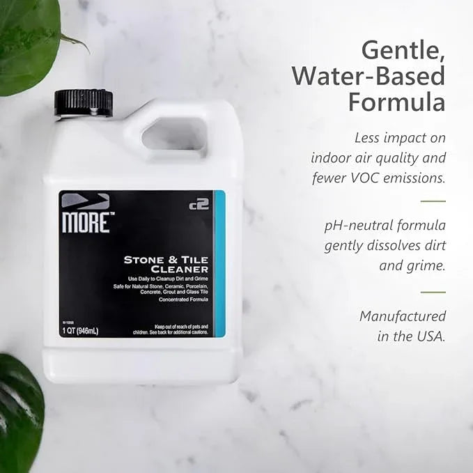 MORE - Stone & Tile Cleaner - Grout & Floor Cleaner for Natural Stone, Marble, Concrete, Ceramic, & Porcelain - Water-Based Grout Cleaner for Tile Floors - Concentrated Formula - pH Neutral - 32oz - NeatNest