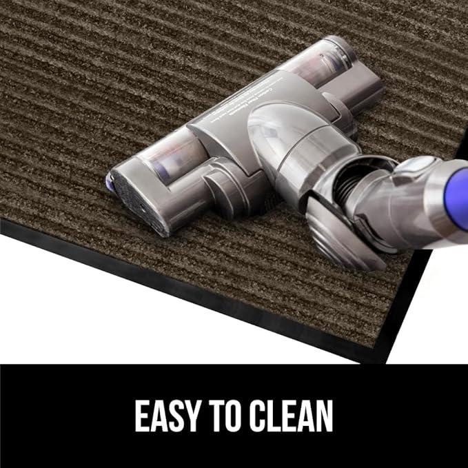 GORILLA GRIP Waterproof Traffic Guard Door Mat, 35x23, Heavy Duty Entryway Mats, Strong Rubber Back Commercial Utility Rugs for Office Hallway, Garage Floor and Home, Low Profile Carpet Runner, Brown - NeatNest