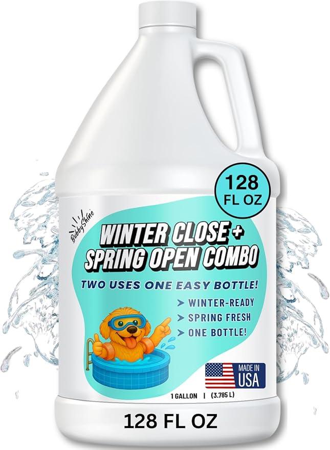 Pool Closing Kit – Winterizing Formula for Above-Ground & In-Ground Pools | Liquid All-in-One Treatment + Spring Opening Support (1 Gallon), Winterizing Kit, Pool Start-Up, Pool Chemicals - NeatNest