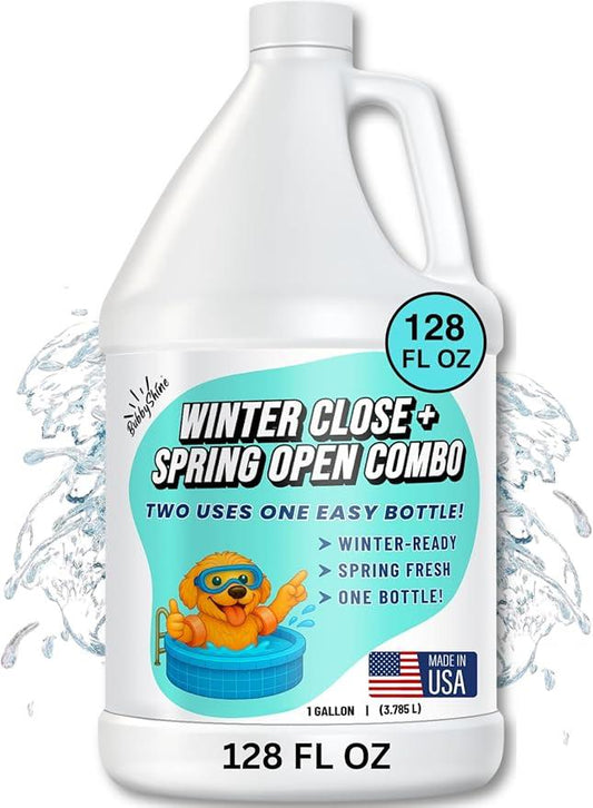 Pool Closing Kit – Winterizing Formula for Above-Ground & In-Ground Pools | Liquid All-in-One Treatment + Spring Opening Support (1 Gallon), Winterizing Kit, Pool Start-Up, Pool Chemicals - NeatNest