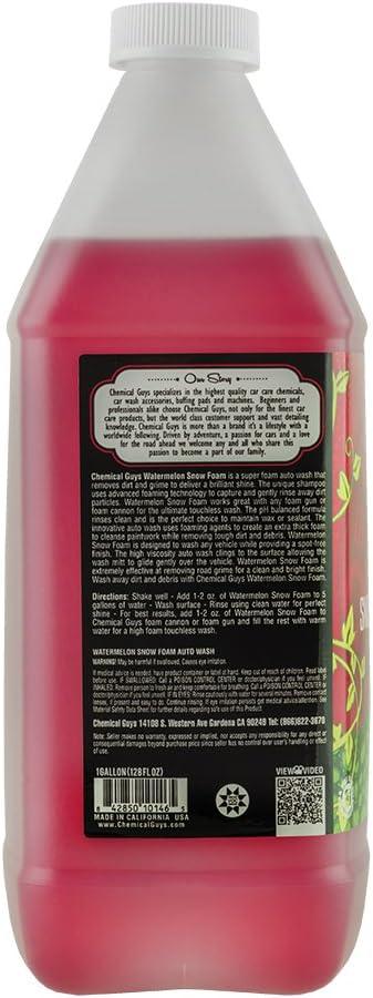 Chemical Guys Car Wash Soap for Foam Cannon or Bucket, Watermelon Snow Foam Car Wash Soap for Trucks, Motorcycles, RVs & More, Super Suds, Watermelon Scent - 128 oz (1 Gallon) - NeatNest