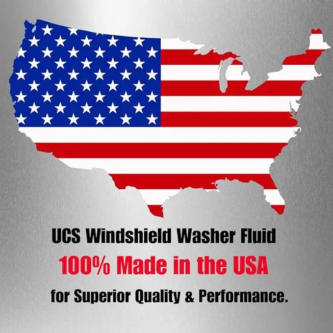 UCS 2-in-1 Windshield Washer Fluid 1 Gallon – Ready to Use, Streak-Free Formula, All-Weather Cleaning Power, Removes Bugs, Dirt & Road Grime – Premium Windshield Cleaner (128 fl oz) - NeatNest