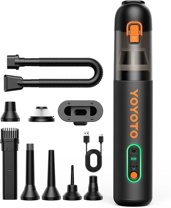 Car Vacuum, Handheld Vacuum Cordless with 21000Pa Powerful Suction & 3 Modes, 4-in-1 Portable Hand Held Mini Vacuum Cleaner Rechargeable, Ultra Light for Car Home Office (Black) - NeatNest