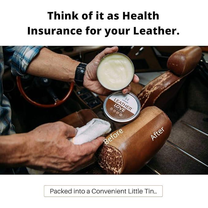 Lithium Leather Love Car Leather Cleaner and Conditioner - Deep Hydrating All Natural Premium Care For Car Interior that Restores, Rehydrates and Protects (4oz) - NeatNest