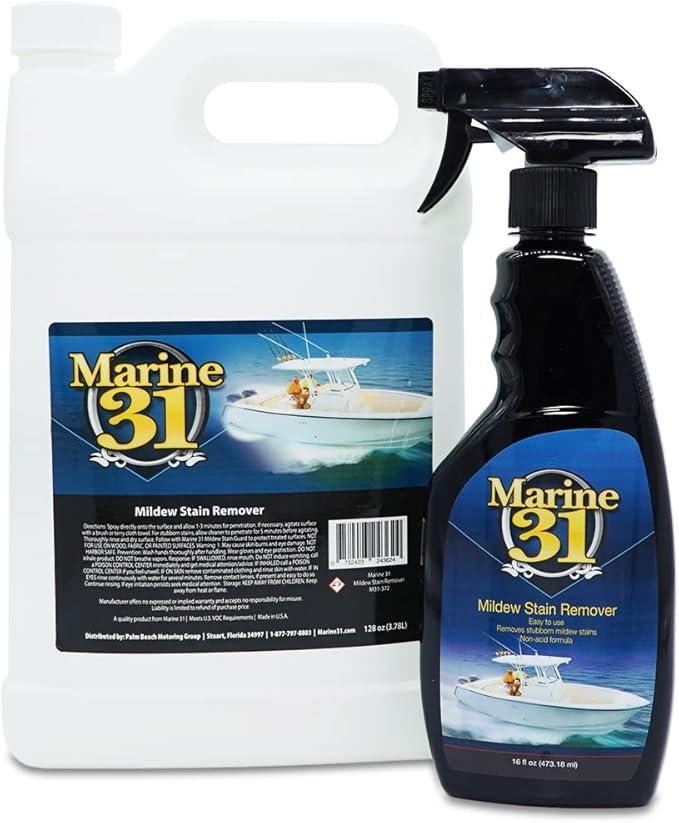 Marine 31 Mildew Stain Remover & Cleaner - Marine & Boat, Home & Patio, Bathroom & Shower Cleaner (16oz & Gallon Combo) - NeatNest