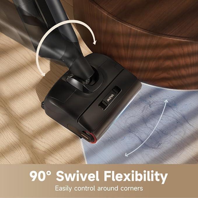 MOVA M10 Cordless Wet Dry Vacuum Cleaner 180° Lie-Flat Smart Vacuum Mop All in One for Hard Floor, 167°F Flashdry Self-Cleaning, Zero inch Dual-Edge Cleaning, 18000Pa Suction, Zero-Tangle for Pet Hair - NeatNest