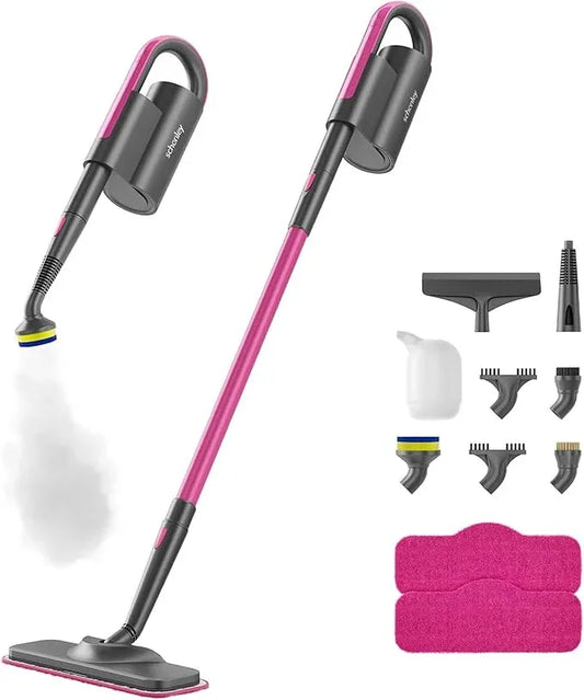 Schenley Steam Mop Cleaner with Detachable Handheld Steamer for Cleaning Hardwood, Laminate Floor, Tiles and Grout, with 13-in-1 Multi-purpose Accessories and Washable Microfiber Pads - NeatNest