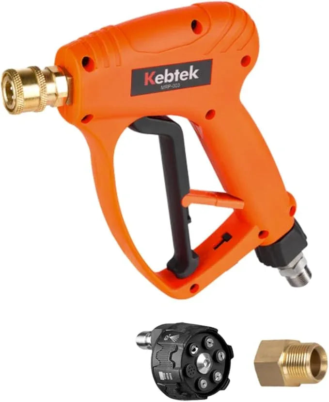 Short Pressure Washer Gun with Swivel 5200 PSI，Power Washer Gun Compatible with Foam Cannon - Car Wash Foam Gun-1/4 Quick Connector, with Nozzle Tips (MRP-003-Spray Gun-A) - NeatNest