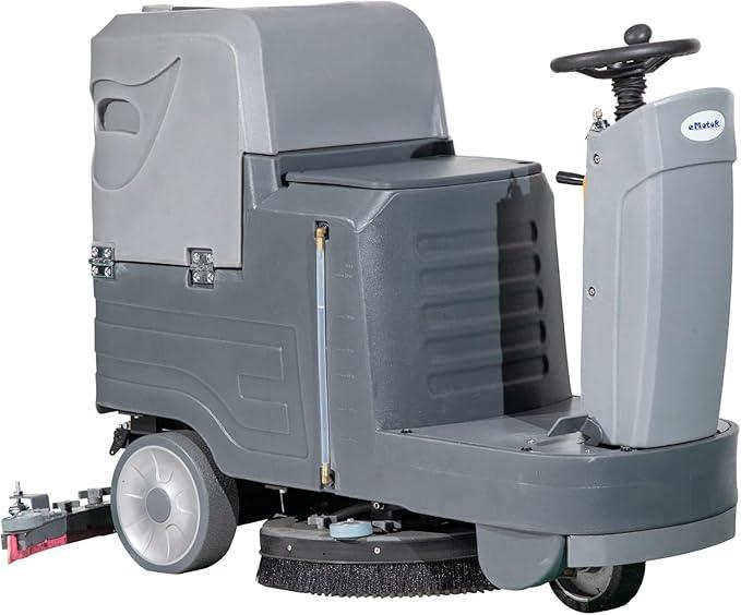 Commercial Ride-On Floor Scrubber Machine 21" Brush w/ 38 Inch Squeegee, 21.1 Gallon Tank Automatic Commercial Riding Floor Cleaning Scrubber - NeatNest