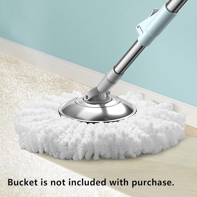 Spin Mop Refills Replacement 360° Microfiber Spin Mop and Bucket Head Round Shape Standard Size Easy Cleaning Spin Mop Systems 6-Pack White - NeatNest
