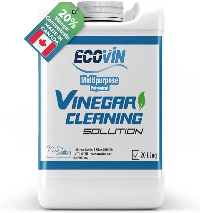 Eco Solutions Vinegar Cleaning Solution - multipurpose cleaning vinegar for home, outdoors & automotive, 20% vinegar concentrate (5.3 Gallon (20 Litre)) - NeatNest