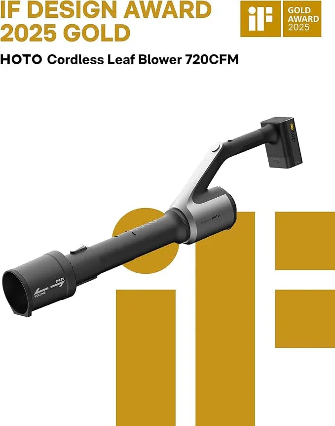 HOTO Cordless Leaf Blower, MAX 720CFM 120MPH, Electric Lightweight Leaf Blower with Battery, USB-C Fast Charging, Handheld Mini Blower for Lawn Care, Snow, Yard, Leaves, Dust - NeatNest