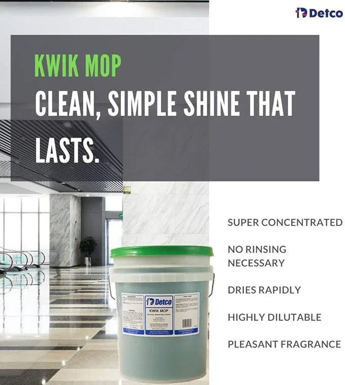Kwik Mop Concentrated, Fast-Drying, No-Rinse, Neutral Floor Cleaner (5 Gallon) - NeatNest