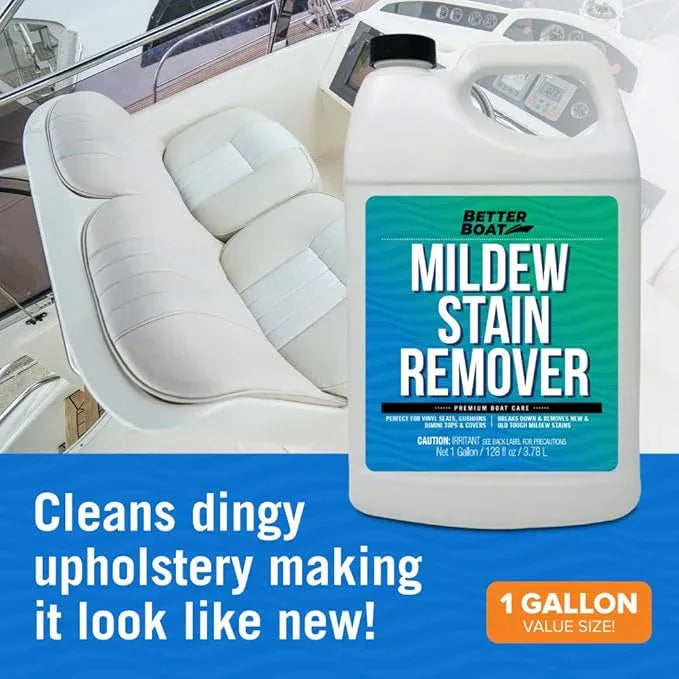 Stain Remover Cleaner, 1 Gallon, for Boat Seats, Fabric, Canvas, Carpet, and Vinyl, Removes Stains from Boats, RVs, Cars, Bathrooms, Shower Walls, Patio Furniture, and Pillows, Spray Formula - NeatNest