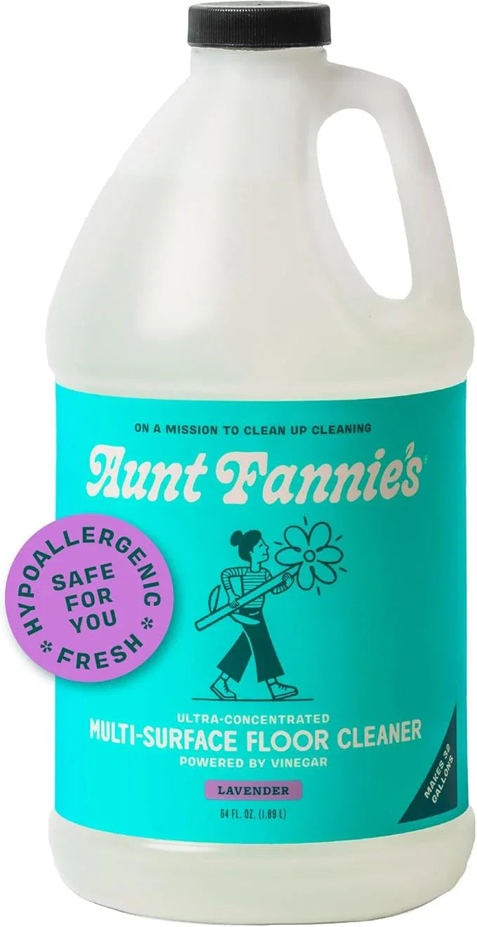 Aunt Fannie's Ultra Concentrated Floor Cleaner Vinegar Wash, Multi-Surface Solution For Mopping, Value Size, Lavender Scent, 64 oz - NeatNest
