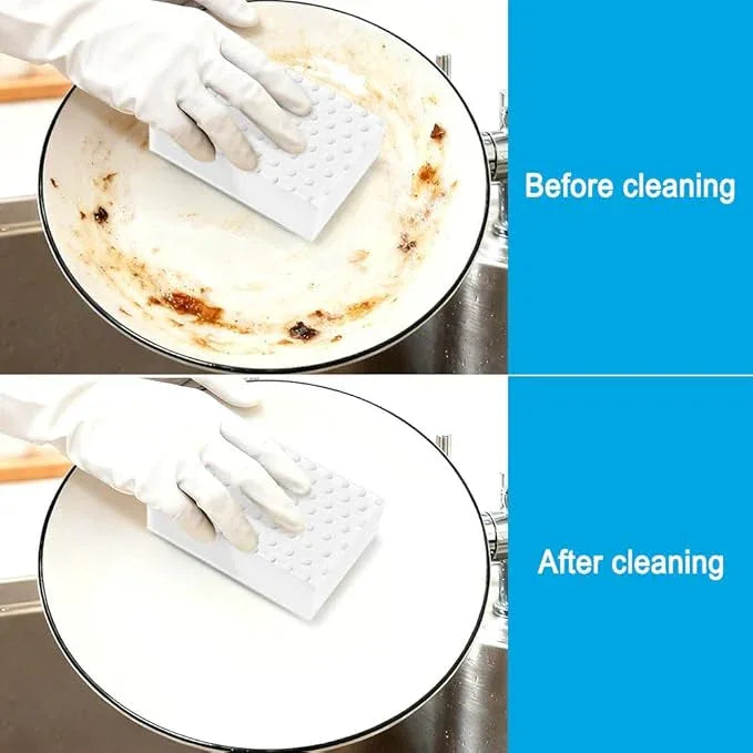 10 Pack Magic Sponge Eraser 2X Thick and Long Lasting Melamine Cleaning Sponges in Bulk - Multi Surface Scrubber Foam Cleaning Pads - Bathtub, Floor, Baseboard, Bathroom, Wall Cleaner (3.9*2.4*0.8in) - NeatNest