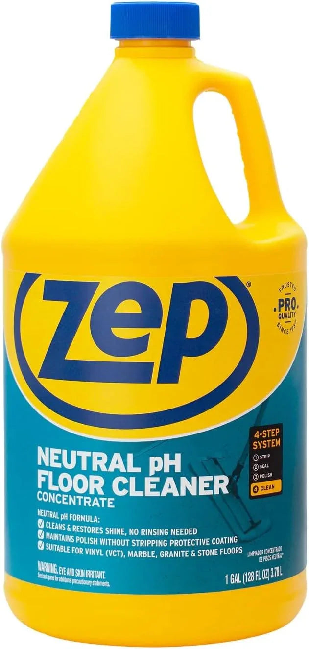 Zep Neutral PH Industrial Floor Cleaner - 1 Gallon - ZUNEUT128 - Concentrated Pro Trusted All-Purpose Floor Cleaner - NeatNest