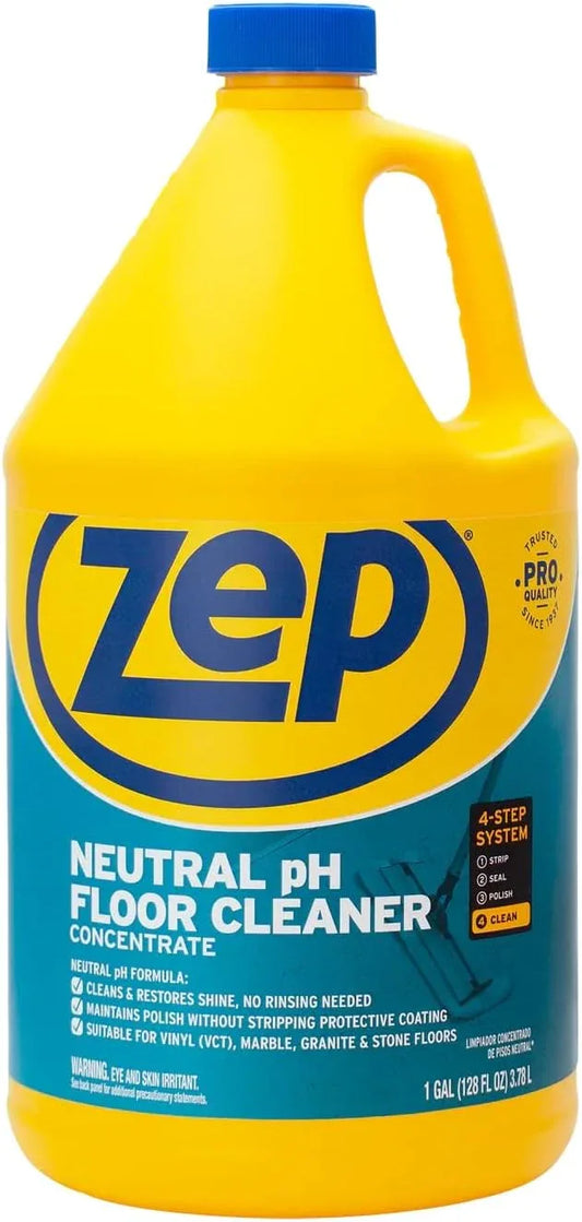Zep Neutral PH Industrial Floor Cleaner - 1 Gallon - ZUNEUT128 - Concentrated Pro Trusted All-Purpose Floor Cleaner - NeatNest