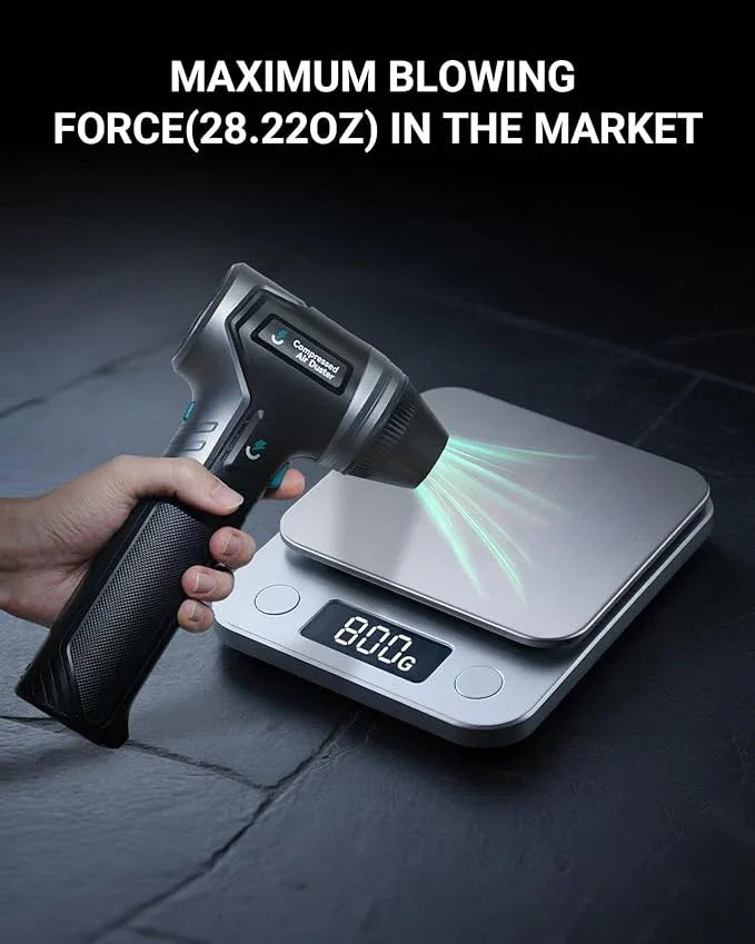 Electric Air Duster-（3 Times The Average Market Wind Force）, Super Power Cordless Duster, Rechargeable Brushless Motor Durable Blower, 3-Gear Adjustable for Keyboard, Car, House, Patio - NeatNest