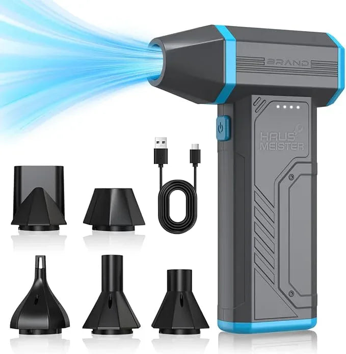 Compressed Air Duster, Hausmeister Airflex Mini - 120,000 RPM Electric Air Duster, Reusable Cordless Blower Replaces Canned Air for Keyboard, PC, Car, Electronics Cleaning - NeatNest