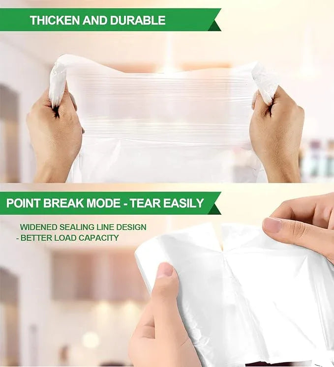 FORID Clear Small Trash Bags, 4 Gallon Garbage Bags, Wastebasket Bin Liners 330 Count Plastic Trash Bags for Bathroom Bedroom Office Trash Can 15 Liters - Durable & Thick Trash Bag - NeatNest