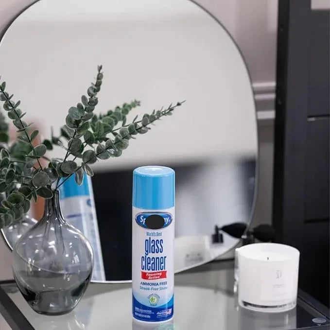 Professional Glass Cleaner Spray 3-Pack - 23oz Streak-Free Aerosol + Microfiber Cloth - NeatNest