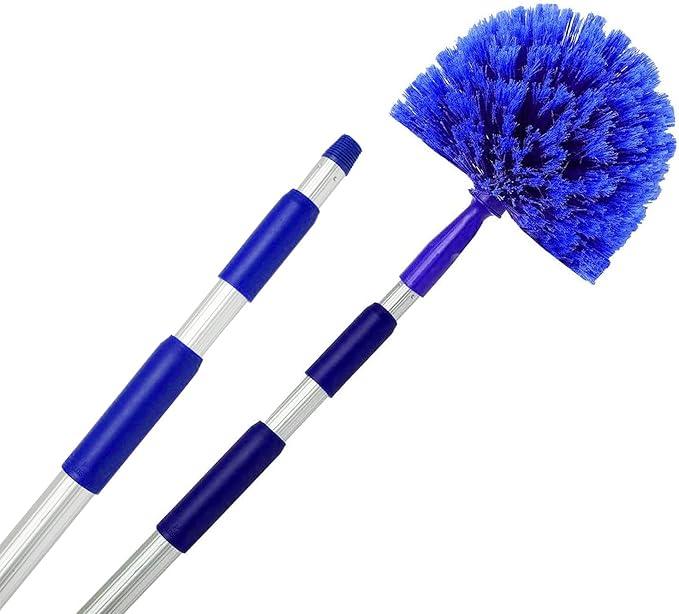 Cobweb Duster, Extendable Reach 20 feet, Ceiling Fan Duster | 3-Stage Aluminum Telescoping Pole | Medium Stiff Bristles | Long Handle Webster Duster for Cleaning | U.S Duster Co. - NeatNest