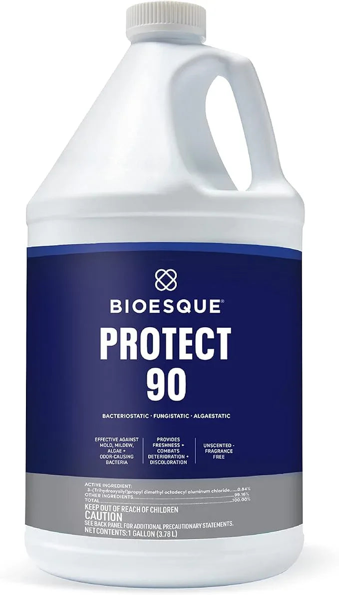 Bioesque Protect 90, Heavy Duty Bacteriostatic, Fungistatic, Algaestatic Formula, Effective Against Mold, Mildew, Algae, & Odor Causing Bacteria, 1 Gallon (Pack of 4) - NeatNest